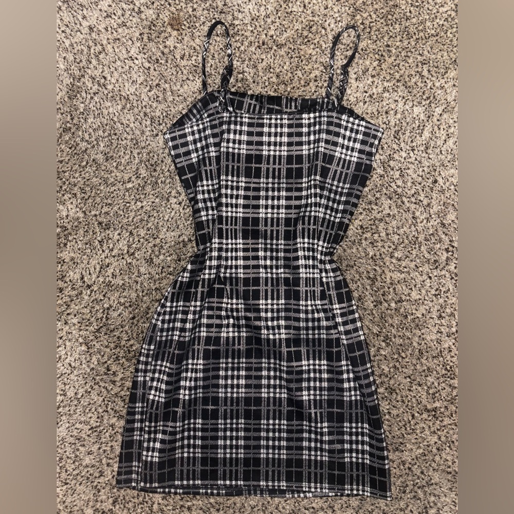 Hollister Black and White Plaid Apparel